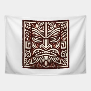 Red Tiki god for Your Tiki Bar Tapestry