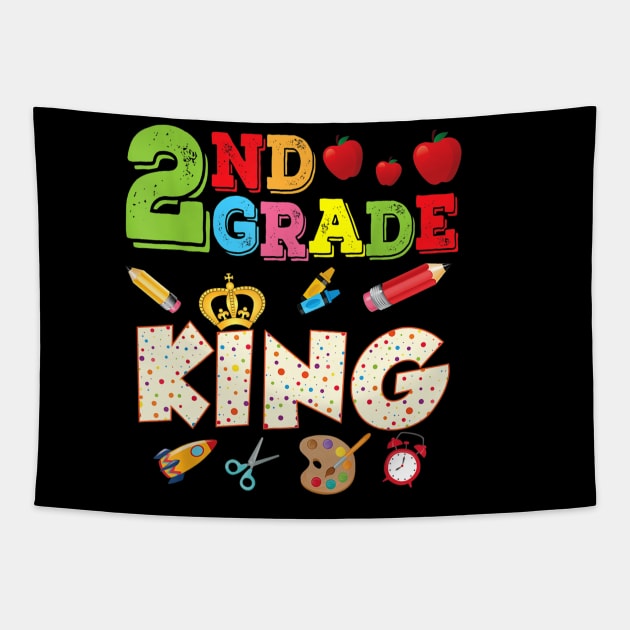 2nd Grade King Second Grader Back To School Kid Student Tapestry by FONSbually