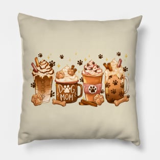 Dog Mom Iced Latte Design Pillow