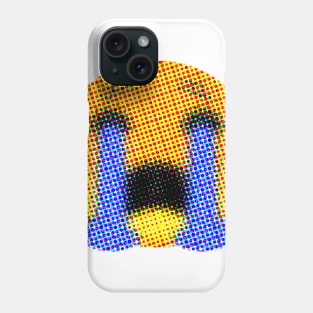 Emoji: Distraught (sad face) Phone Case