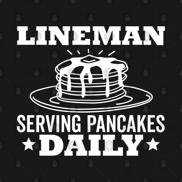 Lineman Pancake Serving Pancakes Daily Football by DetourShirts