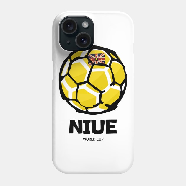 Niue Football Country Flag Phone Case by KewaleeTee