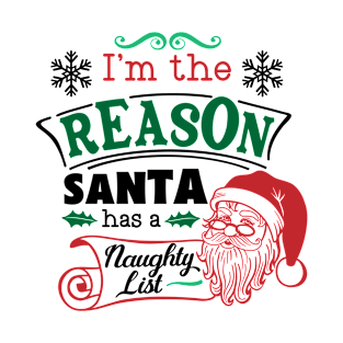 Naughty List Christmas Graphic Xmas Funny Ugly Sweater Humor T-Shirt