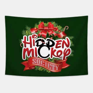 HMS Christmas Wreath Logo (GREEN Lineup) Tapestry