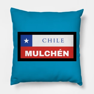 Mulchén City in Chilean Flag Pillow