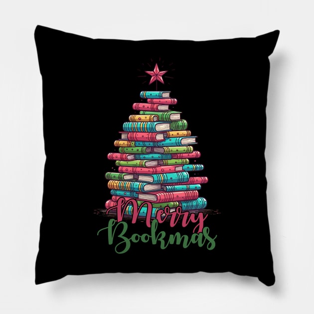 Merry bookmas Pillow by MZeeDesigns