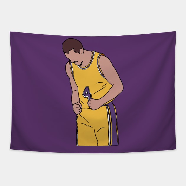Alex Caruso Celebration Tapestry by rattraptees
