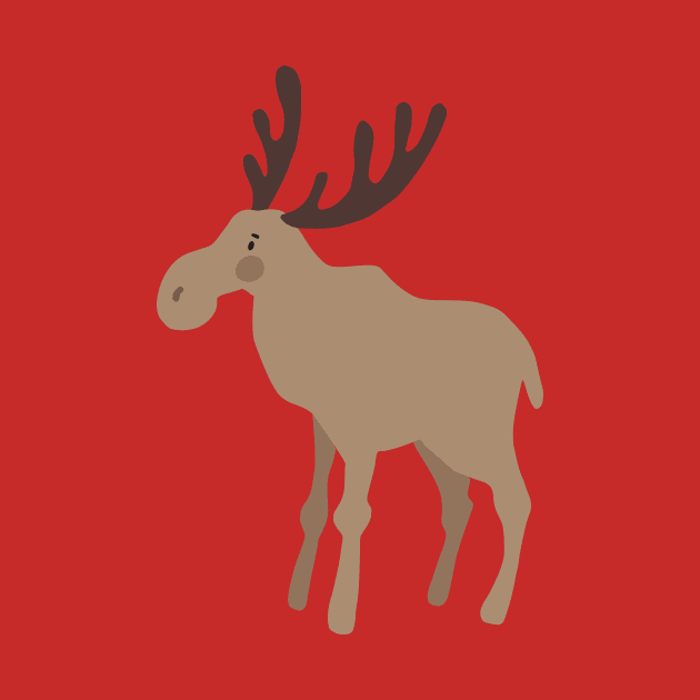 Christmas Moose by JunkyDotCom