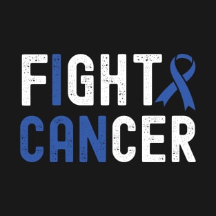 I can, Fuck Colon Cancer, Blue Ribbon T-Shirt