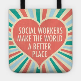 Social Worker Inspirational Heart Tote