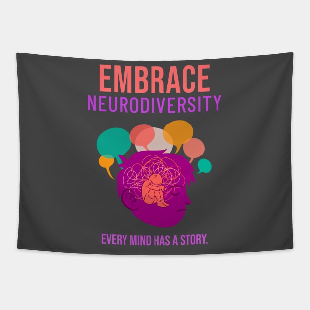 Embrace Neurodiversity Tapestry by UrbanPrintCollective