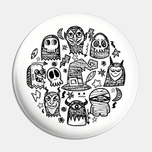 Halloween Characters Pin