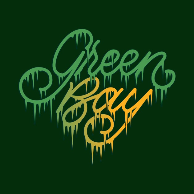 Green Bay Cold Icicle Lettering by polliadesign