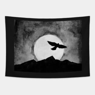 Raven in the Moonlight Tapestry