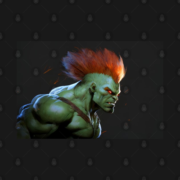 Blanka Street Fighter - Original Artwork by Labidabop