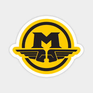 Retro Motobecane logo - black print Magnet