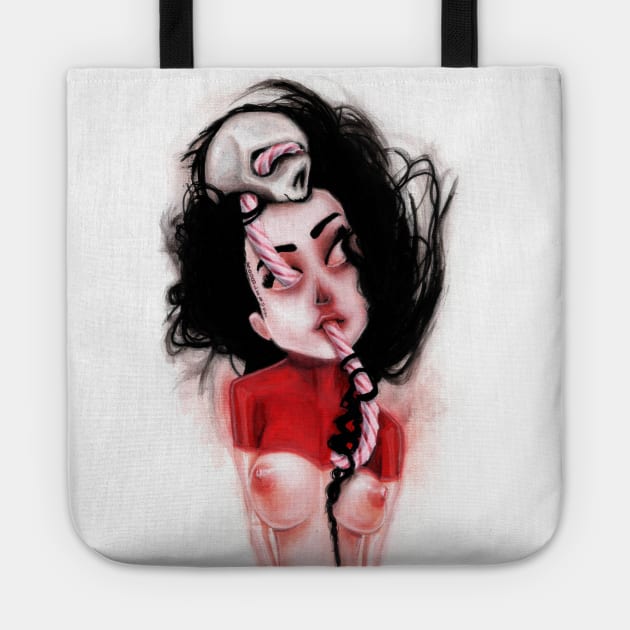 Candy Cane Blood Tote by roublerust