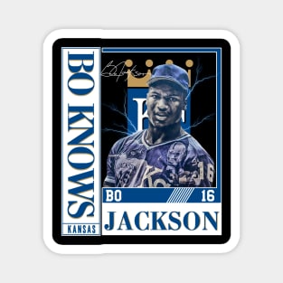 Bo Jackson Bo Knows Signature Vintage Legend Baseball Football Bootleg Rap Graphic Style Magnet