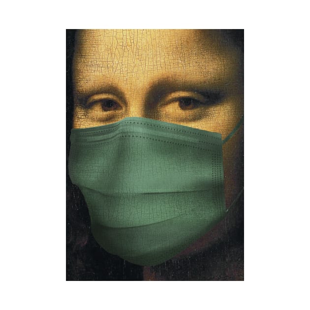 Mona Lisa in Face Mask Pandemic (Leonardo da Vinci Painting) by Dmitry_Buldakov