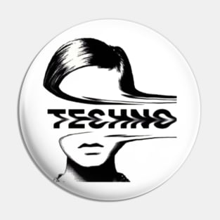 Techno music Pin