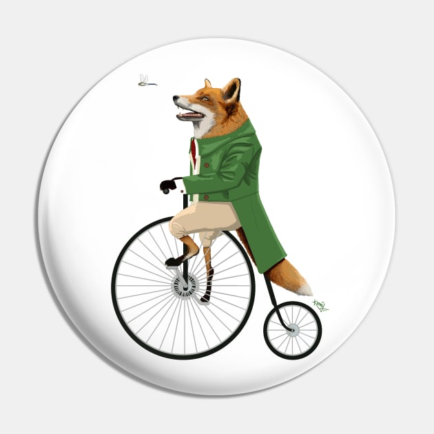 Fox riding bike in chase of dragonfly Pin by konnijensen