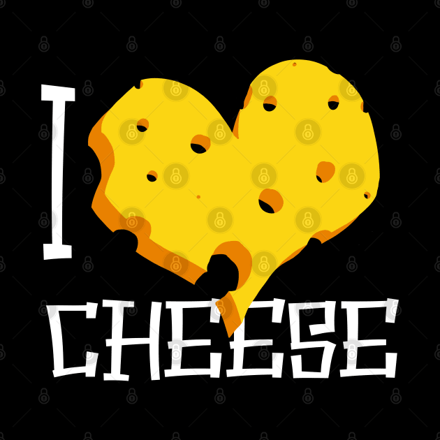 I Love Cheese by Kev Brett Designs