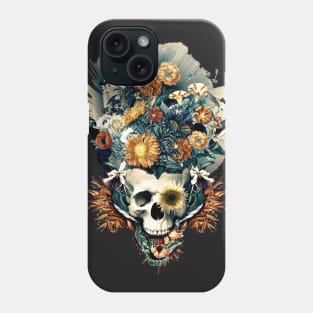 Skull and Flowers Phone Case