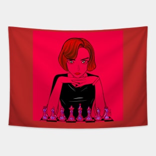 the queens gambit in bloody chess game Tapestry