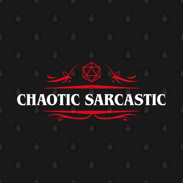 Chaotic Sarcastic Alignment Tabletop RPG Gaming by pixeptional