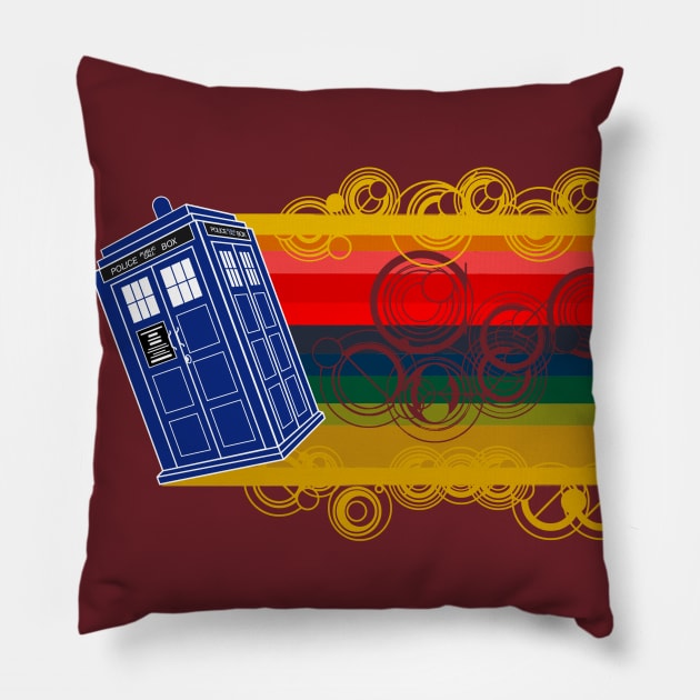 TARDIS to the Past Pillow by Nazonian