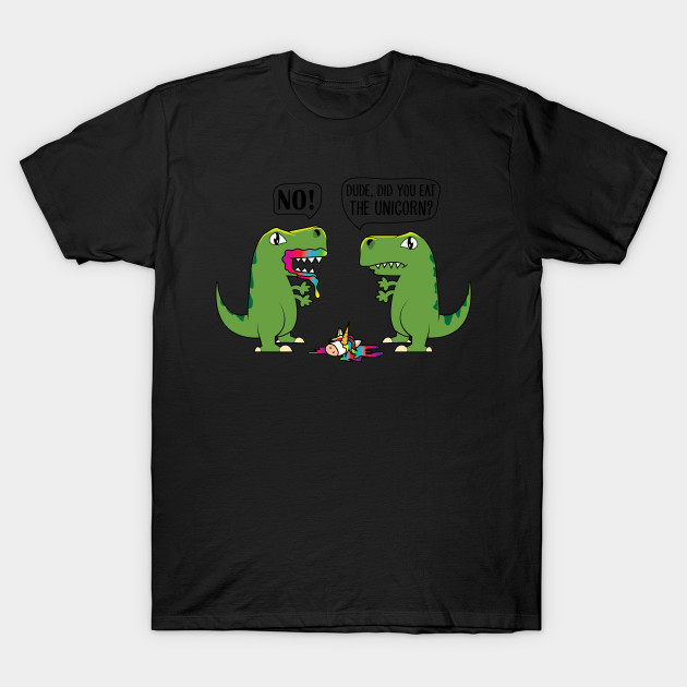 Funny Memes T Rex Dinosaur Eats Unicorn Puns Joke T Shirt Memes
