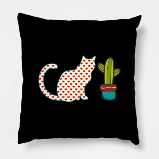 Catctus Funny Cat and cactus Lovers Funny Gift Pillow