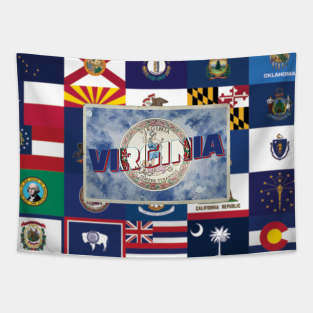 Virginia vintage style retro souvenir Tapestry