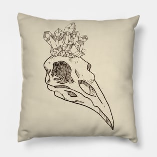 Crystal Crow Crown Pillow