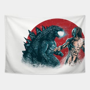 Kaiju vs Titan Tapestry