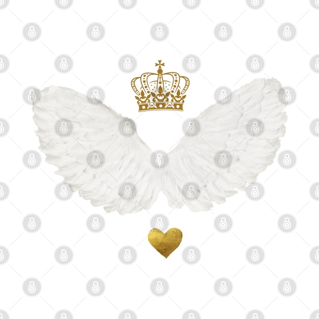 Angel wings with crown by Once Upon a Find Couture 