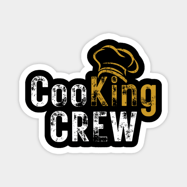 Cooking Crew Culinary Chef King Retro Cool Magnet by AimArtStudio