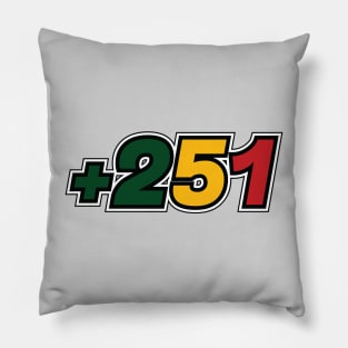 +251 Ethiopian Area Code Pillow