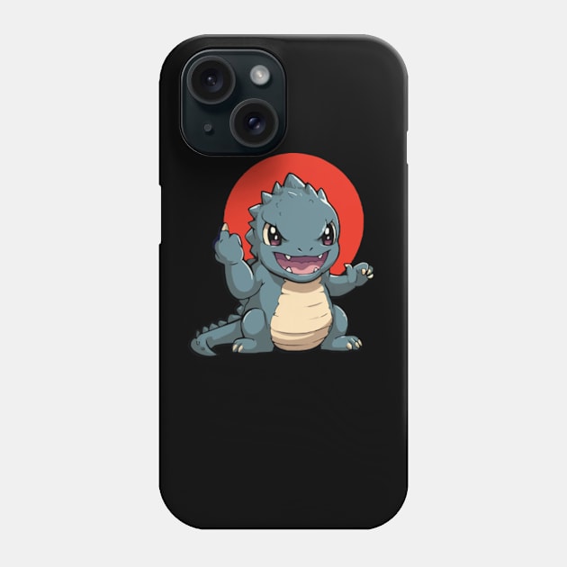 Godzilla Giving the Finger Phone Case by YASSIN DESIGNER