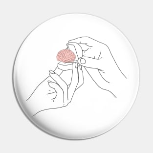 Brain love design Pin