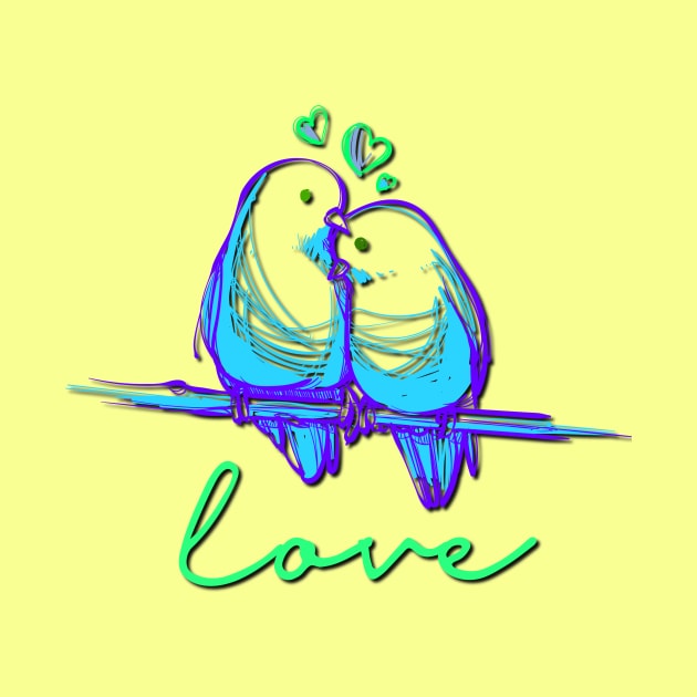 Romantic Love Birds by AlondraHanley