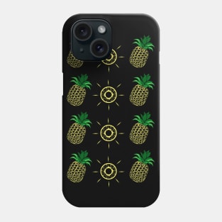 pineapple at sea summer vibe chillin pattern Phone Case