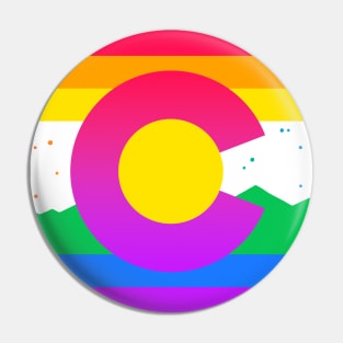 Colorado Flag Gay Pride Rainbow Pin