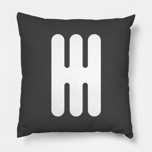 Gated (White Print Version) Pillow by ryanmoskowitz