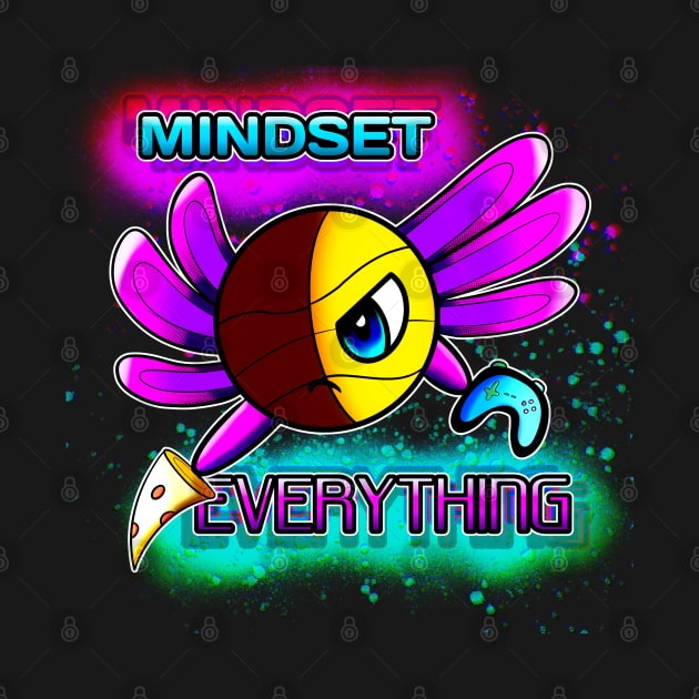 Mindset Everything Axolotl Basketball Season Kids Teens Graphic Gift by MaystarUniverse