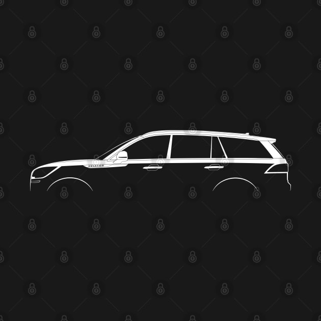 Lincoln Aviator (2020) Silhouette by Car-Silhouettes