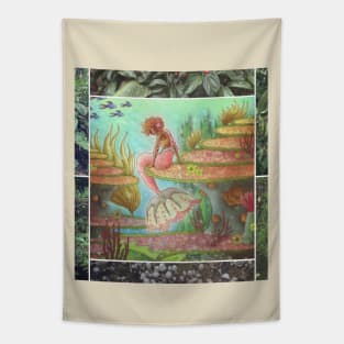 Coral Reef Mermaid Tapestry