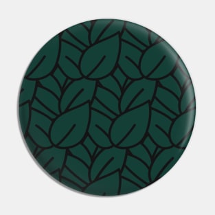 Minimal Modern Green Leaf Pattern Pin