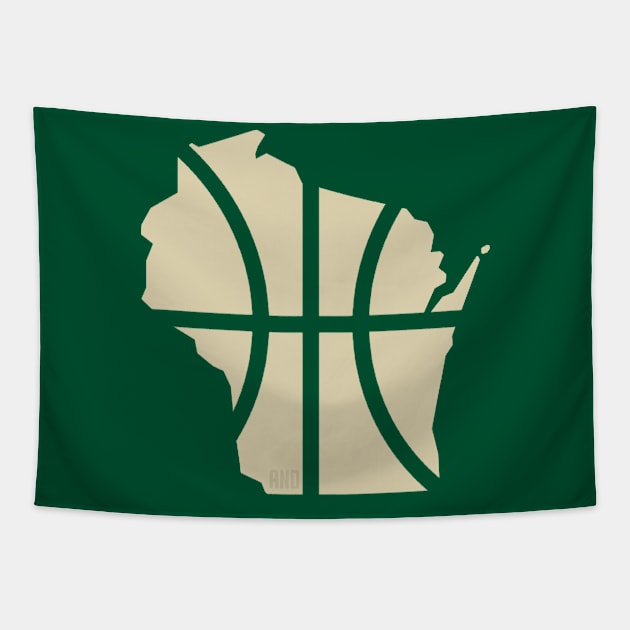 Bucks Basketball Tapestry by And1Designs