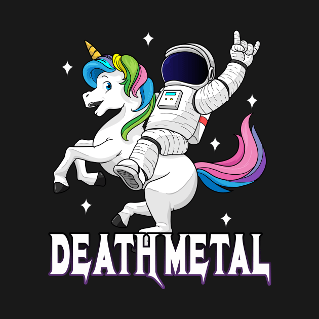 Astronaut unicorn Death Metal Shirt Metal Music Girl by ELFEINHALB